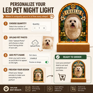 Custom Pet Photo Stained-Glass Arch LED Night Light with Name - Personalized 3D LED Light Wooden Base 6ae92d1b-f691-4862-b403-e8968d26a73e.jpg