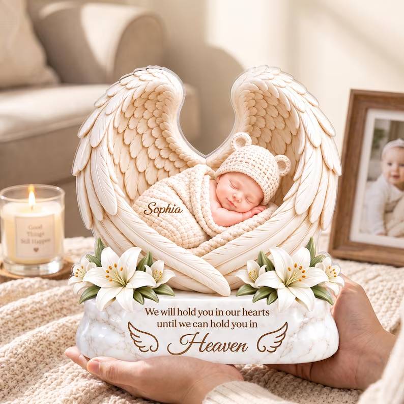 Hold You in Heaven - Personalized Baby Loss Memorial Acrylic Plaque, Angel Baby Keepsake,, Baby in Heaven Decor, Bereavement Gift 6afb2924-67f9-42c4-8b49-a633d561ede3-dfgre-4-.jpg