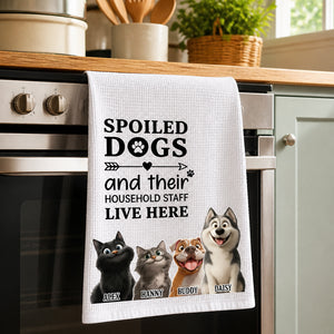 Spoiled Dogs Household Staff Kitchen Towel – Custom Pet Portraits - Personalized Kitchen Towel 6afd84c0-34af-4a2e-90d2-f8ddb8739db7.jpg