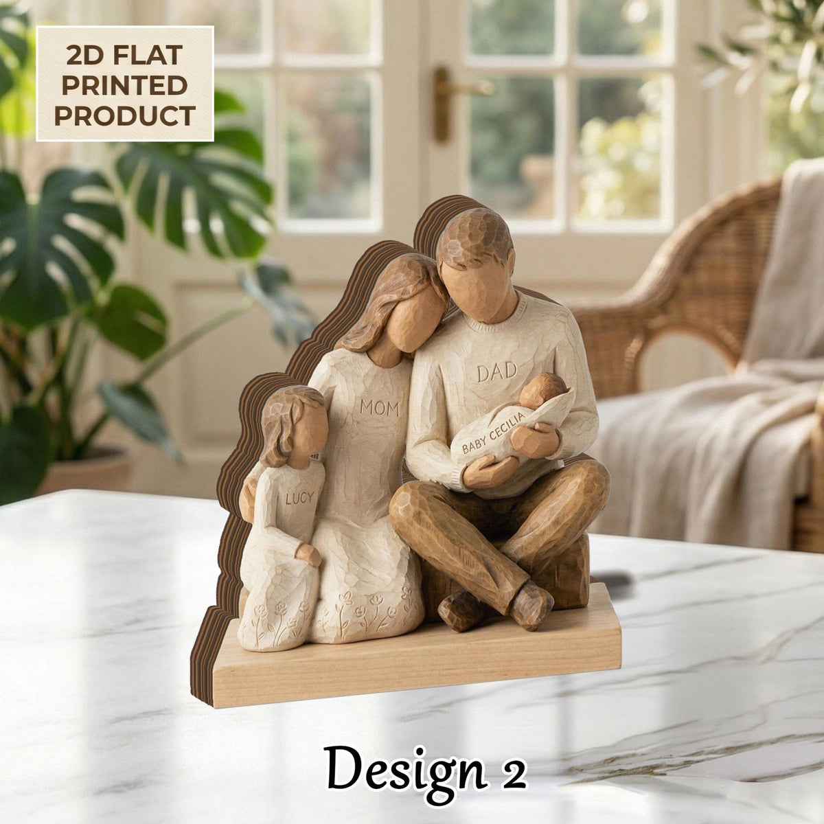 Personalized Family Keepsake 2D FLAT Wooden Block, Mom Dad Gift, Parent Keepsake, Custom Wood Carving, Mother Day Father Day Decor 6b085773-ef64-4737-abb8-86d79ab2ccff-5.jpg