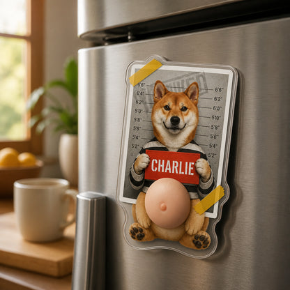 Custom Pet Mugshot Magnet – Photo + Name - Personalized Acrylic Refrigerator Magnet - Soft Rubber Belly 6b44786c-1867-4790-a549-0fb89c07e584.jpg