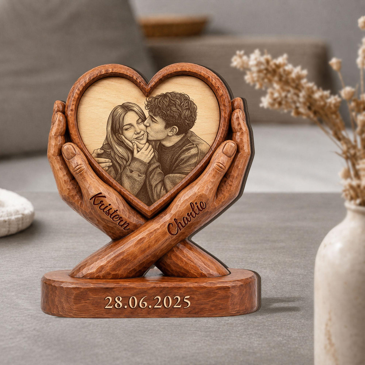 Personalized Photo Couple Wooden Plaque, Custom Image & Couple Name Sign, Wedding Anniversary Gift Block, Engagement Gift, Gift For Husband 6b7113ba-2193-46b6-89a8-5dd14b1aa1a4-2.jpg
