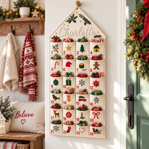 Personalized Christmas Advent Calendar with 24 Pockets, Custom Name Fabric Countdown Wall Hanging, Kids Holiday Organizer, Reusable Christma 6b71177f-b3e3-462f-bb4b-baec334fe7cc-il_1588xN.8567557906_h3r0.jpg