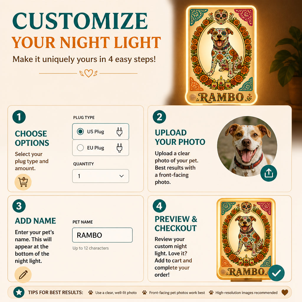Custom Sugar Skull Pet Night Light – Photo-to-Art with Name - Personalized Acrylic Night Light 6b7b8683-7aa2-4633-a713-7b01fba594e7.jpg