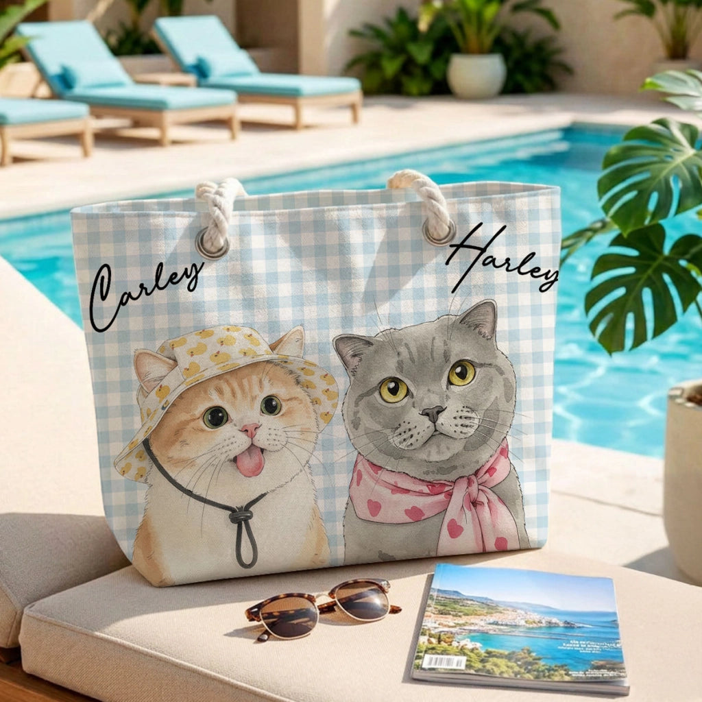 Beachside Kitties - Personalized Beach Bag - Summer Gift For Cat Lovers 6b7d2602-205b-4b10-a13e-64a81e6ccc71-7.webp