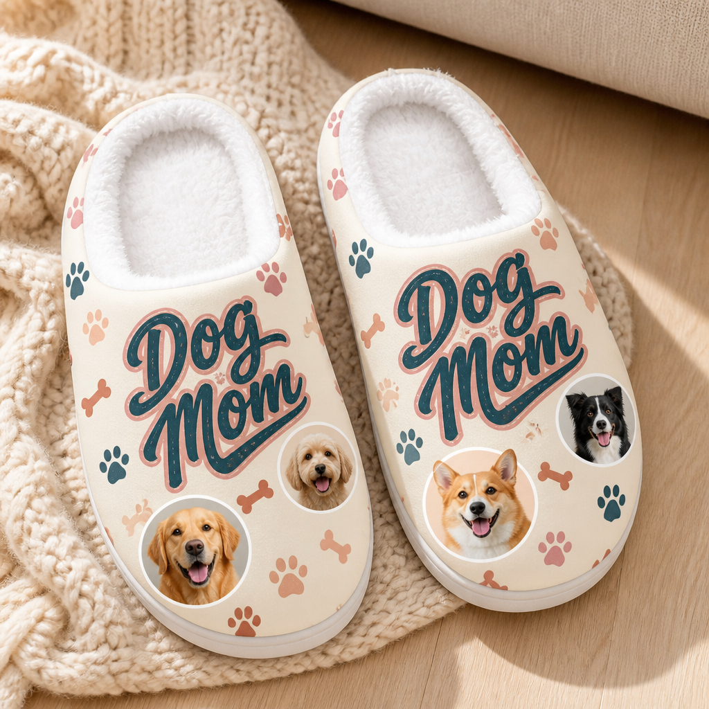 Dog Mom Pet Photo Fleece Slippers - Personalized Fleece Slipper 6baed12b-0118-47ef-a043-dbb7e2c9feb6.png