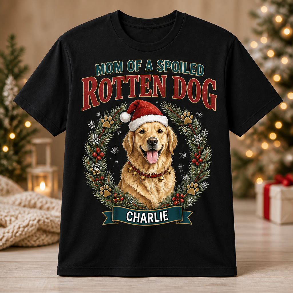 Spoiled Rotten Dog Mom – Custom Pet Portrait Tee - Personalized T-shirt 6bb14308-7a9c-40a8-a345-d3b58fb64256.png
