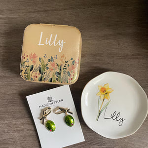 Personalized Travel Jewelry Box, Floral PU Leather Mini Organizer Case, Custom Name Bridesmaid Gift, Birthday & Holiday Gift for Women 6bb6b0d8-d85c-45e7-a615-76404edae791-dfhdfdhdgh-3-.jpg