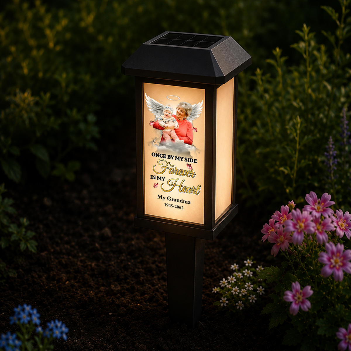 Custom Photo Solar Garden Light - Personalized Memorial Sympathy Gifts For Loss Of Mom, Dad - Forever In Our Hearts 6bcd0e2c-004a-4a33-b06f-97336751ecbc-mk2.png