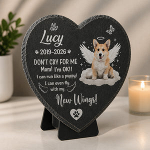 Pet Memorial Heart Slate – New Wings Photo & Name - Personalized Slate Memorial Stone 6be55c5e-6589-4571-a4a3-56fe1b2c5926.jpg