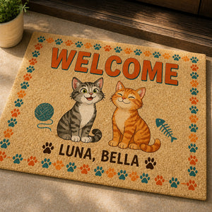 Welcome Cats Doormat — Custom Pet Names - Personalized Doormat 6c1ab535-5729-4530-94d9-d3b49946def6.jpg