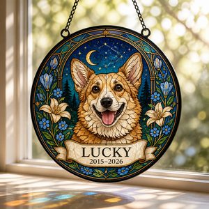 Custom Pet Memorial Stained-Glass Suncatcher – Photo, Name & Years - Personalized Suncatcher Ornament 6c2d0d81-4679-4798-bd51-6b98eb70c6bc.png