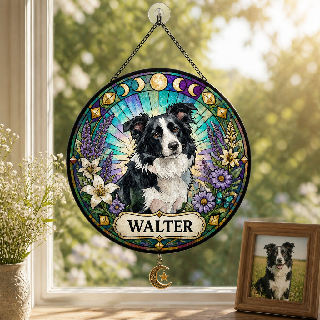 Custom Stained-Glass Pet Suncatcher – Photo-to-Art with Name - Personalized 1 Layered Suncatcher with Charm 6c2fb0c1-07ff-4509-ac11-fad53cccc39f.jpg