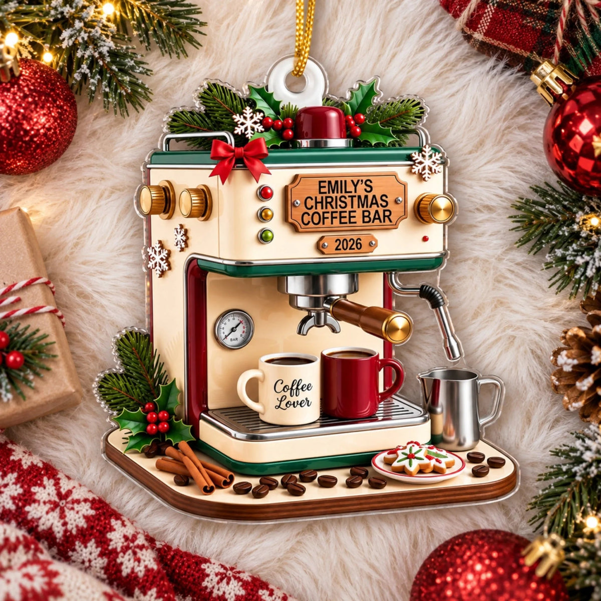 Coffee Maker Christmas- Personalized Acrylic Ornament, Custom Espresso Machine Xmas Decor 2026, Gift for Coffee Lover Barista, Coffee Bar Ornament 6c58bfaf-b123-473b-89f7-e3f9db9df04c-6aa8b3bed1f7f.jfif