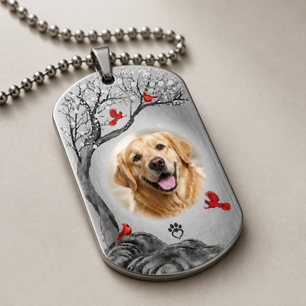 Pet Memorial Dog Tag Necklace – I Will Carry You With Me (Photo + Name & Years) - Personalized Dogtag Necklace 6c60866d-3e4f-47be-9aea-0072da9d6098.jpg