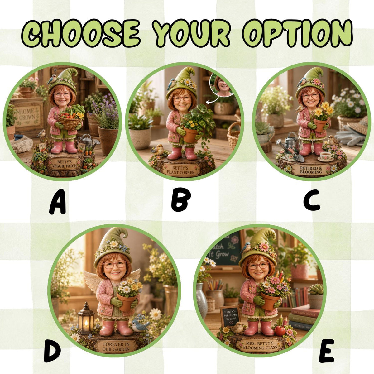 Personalized Garden Gnome Caricature Figurine From Photo, Custom Gardener Decor 6c7cd56d-97a5-4a32-ae04-f007506af44d-3.jpg