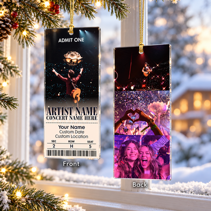 Personalized Acrylic Favorite Concert Ticket Acrylic Ornament: Music Lover Gift Keepsake 6c7f046a-67c8-45a6-8a87-d25ec28c4526-banner-1.png