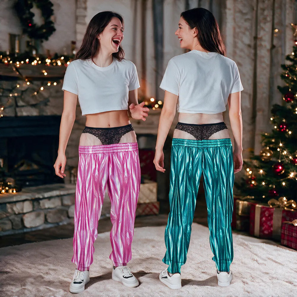 Festive Shimmer Sweatpants with Black Lace Underwear Illusion Print, Christmas Gift For Friends 6cd50607-02eb-4463-af1d-9c54456b4e5b-1.webp