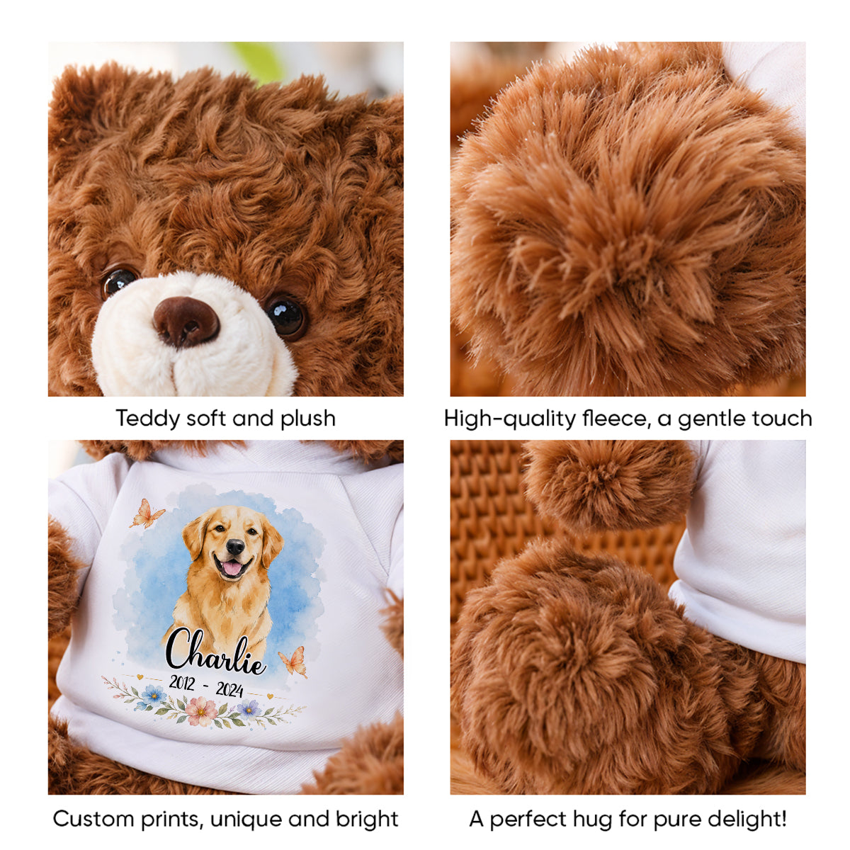 Come Into Our Lives And Leave Pawprints Pet Loss - Memorial Personalized Teddy Bear 6cec41b9-7073-496d-948e-b8a24f599d69-mk2-3-.jpg