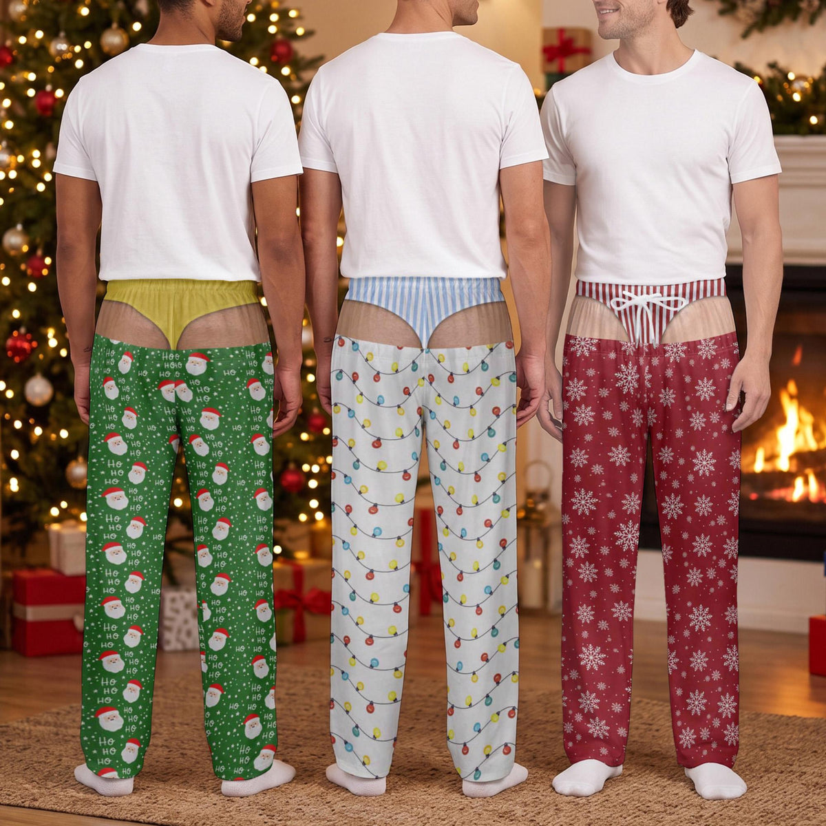 Custom Funny Plaid Pajama Pants for Men, Fake Butt & Underwear Illusion, Christmas Prank Gift 6d04283c-88da-46ae-9e02-2fcb47894701-3.jpg