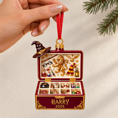 Whimsical School Trunket 3d Relief Ornament - Personalized Gifts For Christmas Ornament 6d2414c3-a22a-406f-80c9-f77d82652fe0-2026-Ornament-on-a-Quiet-Christmas-Backdrop.png