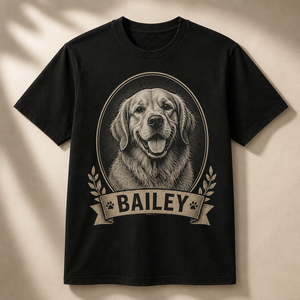 Custom Pet Portrait Name Tee – Etched Vintage Style - Personalized T-shirt 6d3580ab-c9d1-4640-a4a2-a2713aa50772.png