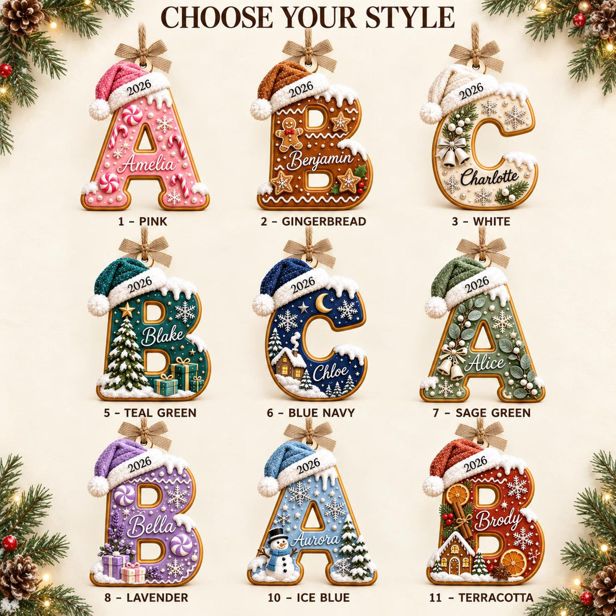 Personalized Gingerbread Letter Name Ornament, Custom Family Name Ornament, Christmas Acrylic Ornament, Holiday Keepsake,Kids Christmas Gift 6d447348-c290-4e71-af94-26dba3d4d032-4.jpg