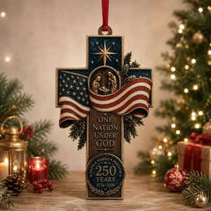 America Wood 2D Ornament, Faith Family Freedom, Patriotic Cross Decor, One Nation Under God, American Flag Ornament, Xmas Gift 6d45d78d-d794-4ec0-8a86-0451fa98021b-ghgh-4-.webp