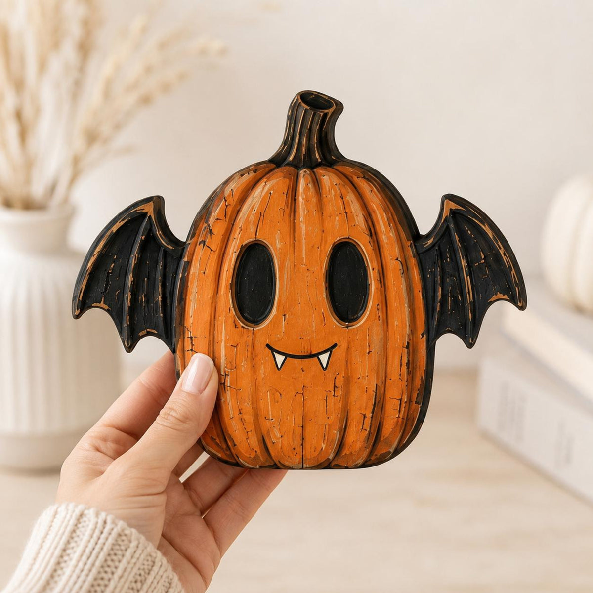 Rustic Halloween Wooden Shelf Sitters | Spooky Farmhouse Tiered Tray Decor | Whimsical Fall Mantel Display 6d4dd28b-baf7-47da-8cba-f8049c8af277-2.jpg