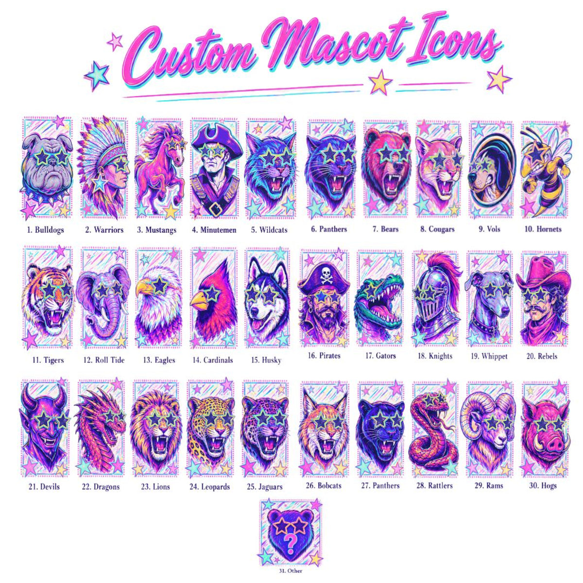 Custom Mascot Neon Striped Shirt, Preppy School Spirit Shirts, Back To School Tee, Matching Team Shirts, Game Day School Pride T-Shirt 6dc573ab-8c19-4962-a287-497a4a11d975-2.jpg