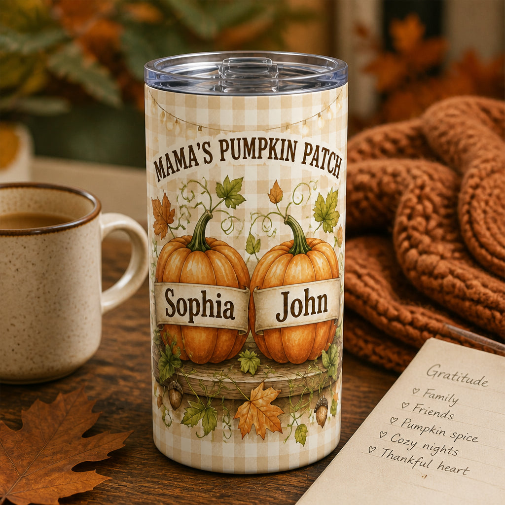 Mama's Pumpkin Patch Personalized Tumbler – 2 Names - Personalized Tumbler 6e294eda-37db-4c6c-adfb-516fd72d7263.jpg