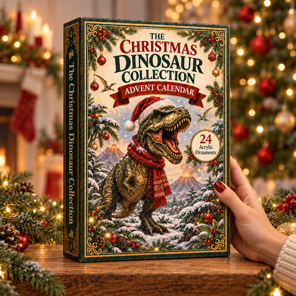 Christmas Dinosaur Advent Calendar 2026 - 24-Day Festive Countdown, Acrylic Charms Blind Box - Gift For Dinosaur Lovers 6e3051ee-69fe-4995-a717-4cc72fcd5484-christmas-dinosaur-hand.png