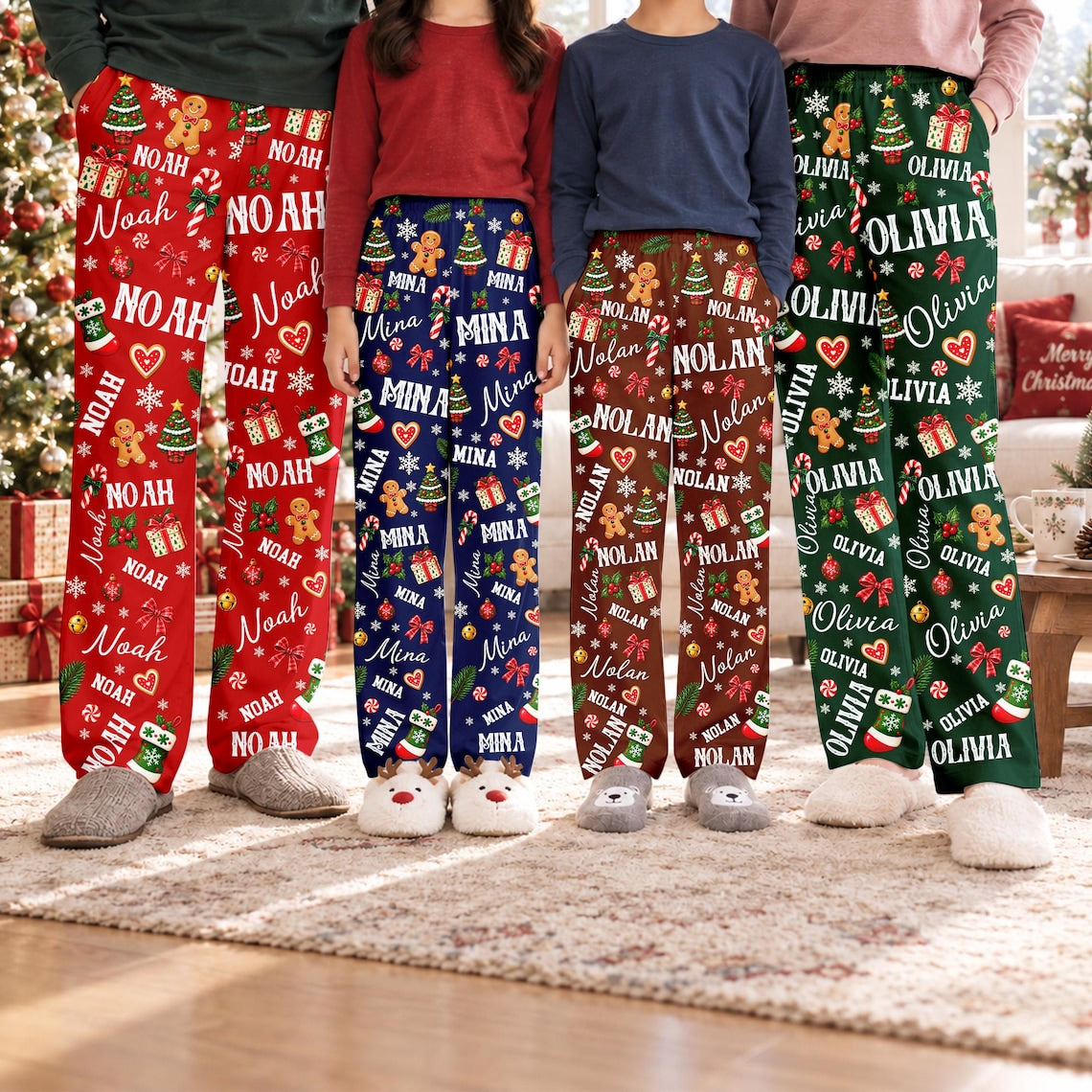Personalized Christmas Pajama Pants, Custom Name Lounge Pants, Matching Family Holiday Pajamas 6e45d73f-63a3-41dd-8976-89a735d64bfe-3.jpg