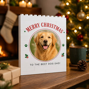 Merry Christmas Dog Dad Photo Block Puzzle - Personalized Custom Building Block Puzzle 6e7c1bfd-1822-4254-938c-5602073e1f8d.jpg