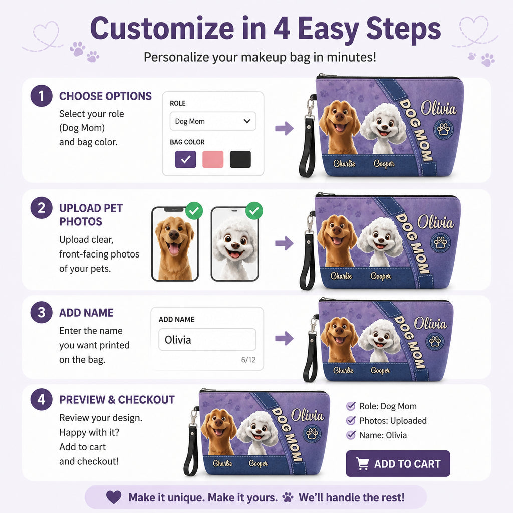Dog Mom Makeup Bag – 2 Pet Portraits with Owner & Pet Names - Personalized Velvet Makeup Bag 6e81af1e-aef9-4675-91c0-1381c6c0f1c3.jpg