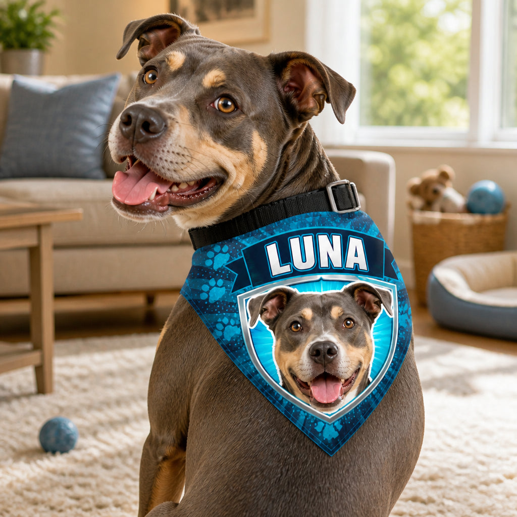 Custom Pet Photo Bandana with Name – Electric Burst - Personalized Pet Bandana Collar With Adjustable Buckle 6e92e329-021f-496b-8c25-fe879e6d7680.jpg