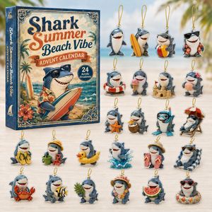Shark Summer Beach Advent Calendar 2026 - 24-Day Festive Countdown, Acrylic Charms Blind Box - Gift For Shark Lovers 6e93a4e1-67cd-4a4c-8d4f-9c537beb2051-box-charms-shark.png