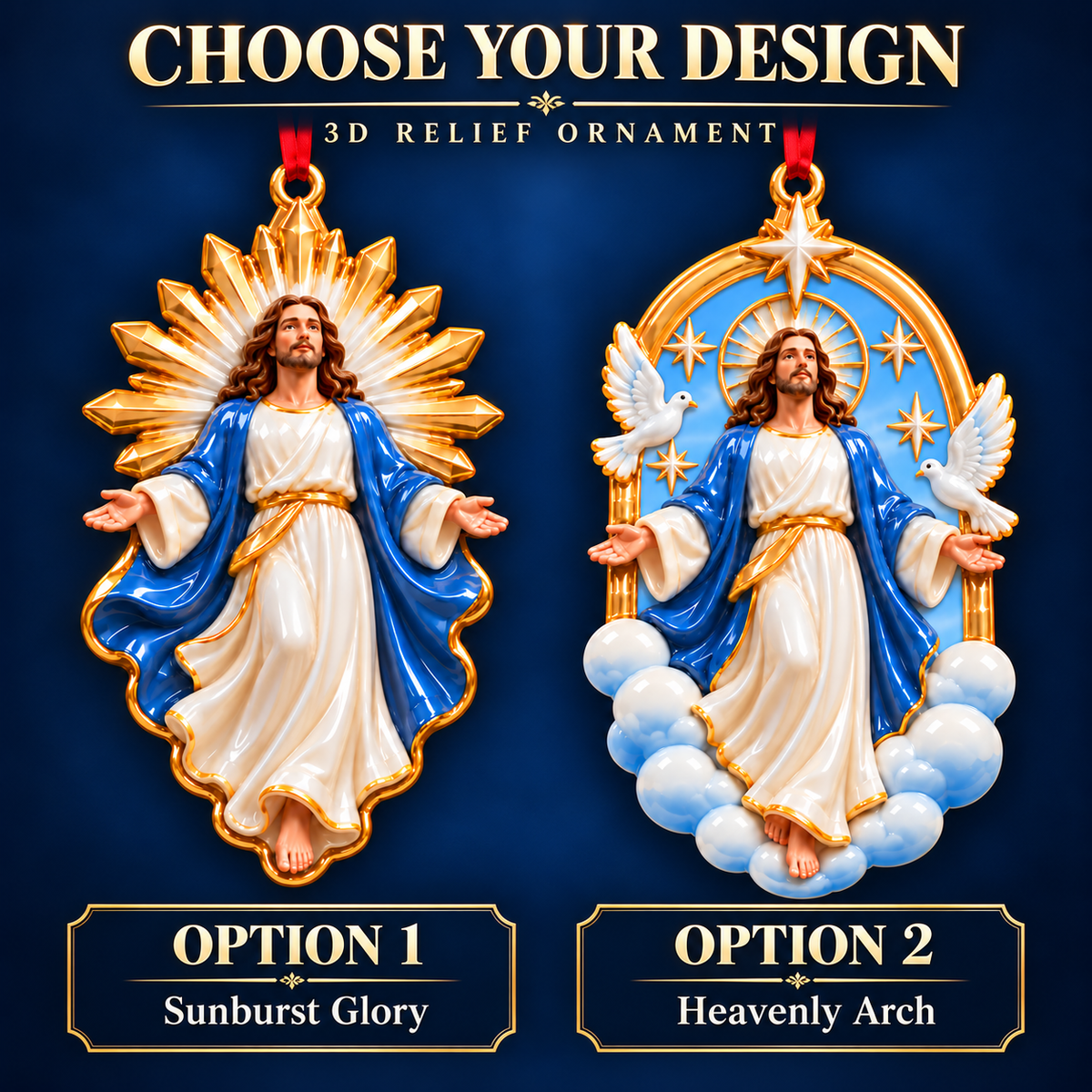 Jesus Christ 3D Relief Christmas Ornament, Blue and Gold Religious Hanging Decor, Christian Faith Keepsake Gift 6e968e28-2aee-4adc-ad04-b3f28693de46-Ch-n-m-u-trang-tr-3D.png