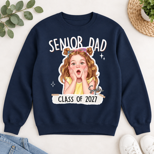 Personalized Senior Dad Shirt, Custom Graduate Photo T-Shirt with Name & Class of 2027, Proud Dad Graduation Gift, Senior Year Family Tee 6eae81f1-c376-446b-8c74-3e31c596a412-9.png