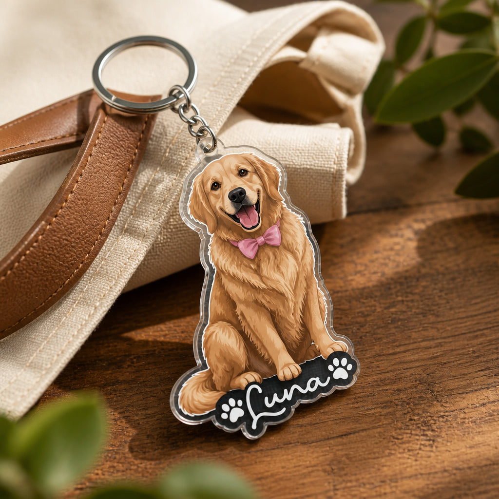 Custom Pet Portrait Acrylic Keychain – Photo to Art with Name - Personalized Acrylic Keychain 6eb941c0-cab3-4505-824c-84da38845a5e.jpg