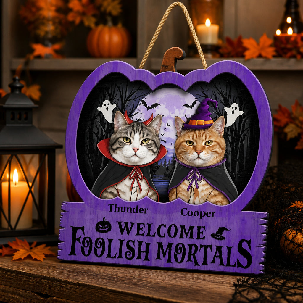Halloween Cat Portrait Wood Sign — Welcome Foolish Mortals - Personalized Wood Sign 6ecfd57b-7f33-4098-8a88-9c9b4cc33b8c.jpg