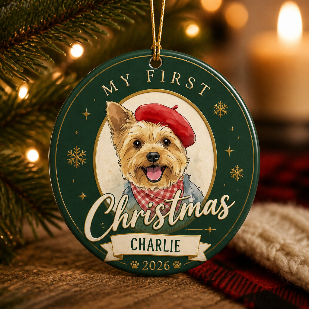 My First Christmas Pet Portrait Ornament – Photo to Art with Name & Year - Personalized Ornament 6ee9d910-064d-4390-b08d-265f38428e1b.jpg