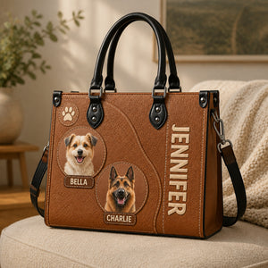Custom Pet Portrait Leather Shoulder Bag – 2 Pets with Owner Name - Personalized Leather Shoulder Bag 6efc8e61-9686-4a8b-8a60-772c59bfcdd2.jpg