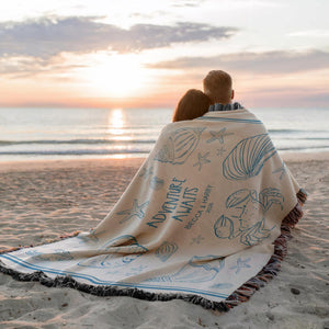 Personalized Couples Woven Throw Blanket | Adventure Awaits Moss Green Boho Stripe, Doodle Style Home Accent Wedding Engagement Anniversary 6f052120-eeec-4c8d-a71d-504c65d9ddc1-7.jpg