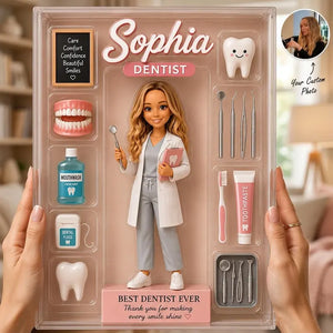 Custom Dentist Acrylic Block With Photo, Personalized Dental Doctor Desk Decor, Best Dentist Ever Gift, Smile Clinic Keepsake 6f12e76a-01e2-4e56-94d0-8e564fbaae67-htd6y-6-.webp