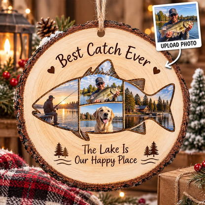 Personalized Fishing Photo Wooden Christmas Ornament – Custom Best Catch Ever Fish-Shaped Photo Collage, Lake Lover Keepsake, Gift for Fisherman & Dad 6f19739d-3291-4ea8-a664-dbbed0baccd7-8b887884-d378-4a70-a1cf-630c331eabbb.png