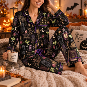 Witchy Halloween Satin Pajamas, Spooky Witch PJs Set, Gothic Sleepwear, Magical Halloween Pajamas, Fall Gift for Her 6f1d0fbb-bde3-4da6-8c13-613206d4800a-3976c668-6918-41f5-ad4c-89bcd3db5a8b.png