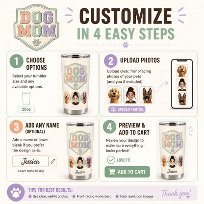 Custom Dog Mom Portrait Tumbler – Owner + 2 Dogs - Personalized Tumbler 6f8a06c3-7e59-4429-b3f6-704f880523bd.jpg