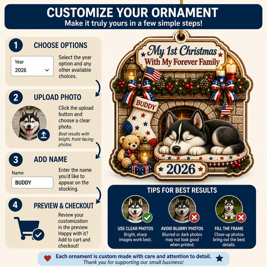Pet’s 1st Christmas With My Forever Family Ornament – Name & Year - Personalized 3-Layered Wood Ornament 6f9067b4-b526-4b32-810a-09da9a139fc1.jpg