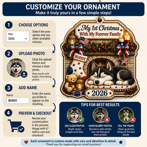 Pet’s 1st Christmas With My Forever Family Ornament – Name & Year - Personalized 3-Layered Wood Ornament 6f9067b4-b526-4b32-810a-09da9a139fc1.jpg
